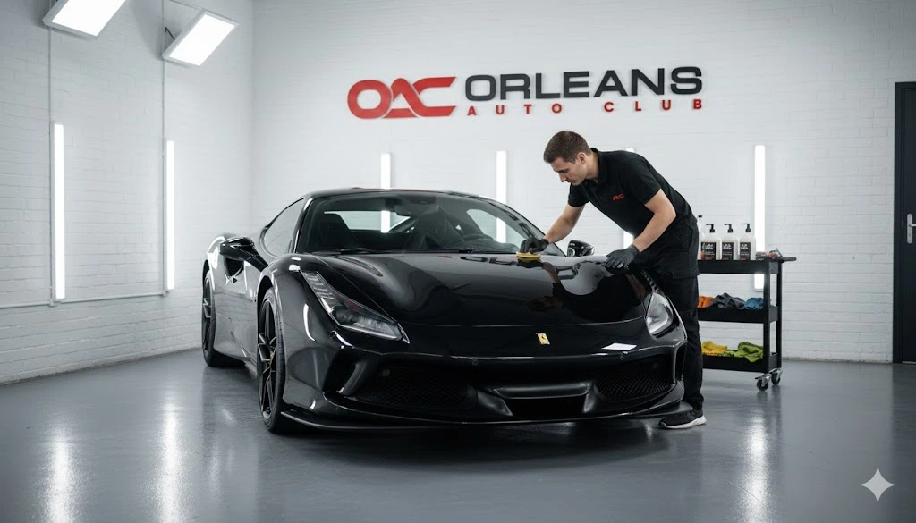 Exterior Car Protection, Expert By Orleans Auto Club Working on the Car