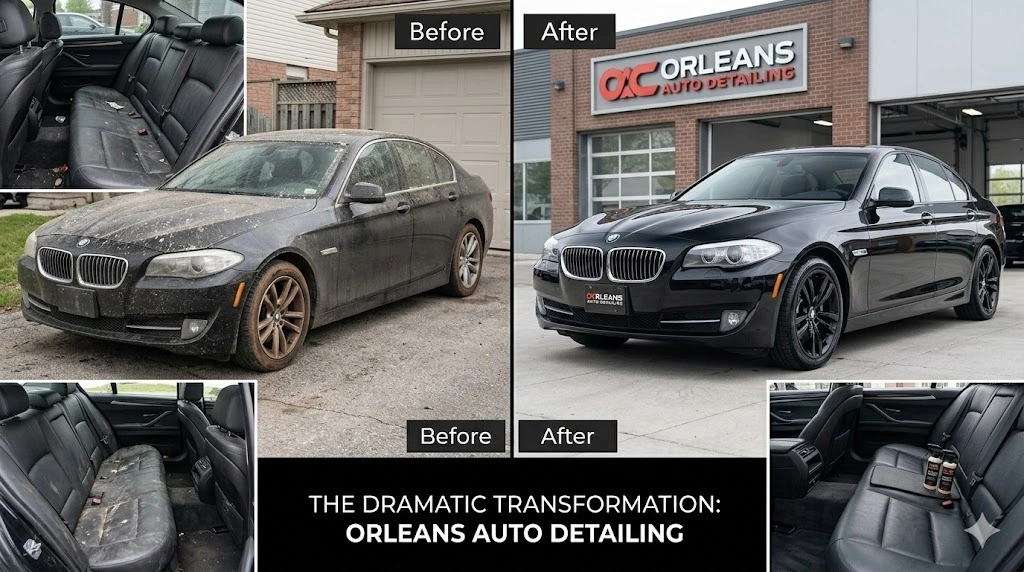 Before and After Car Detailing