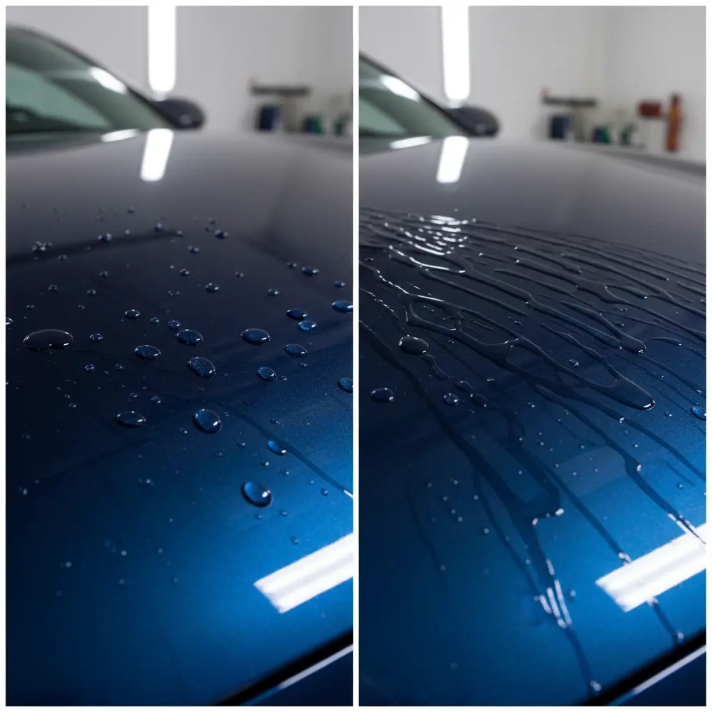 Water Beading on Car